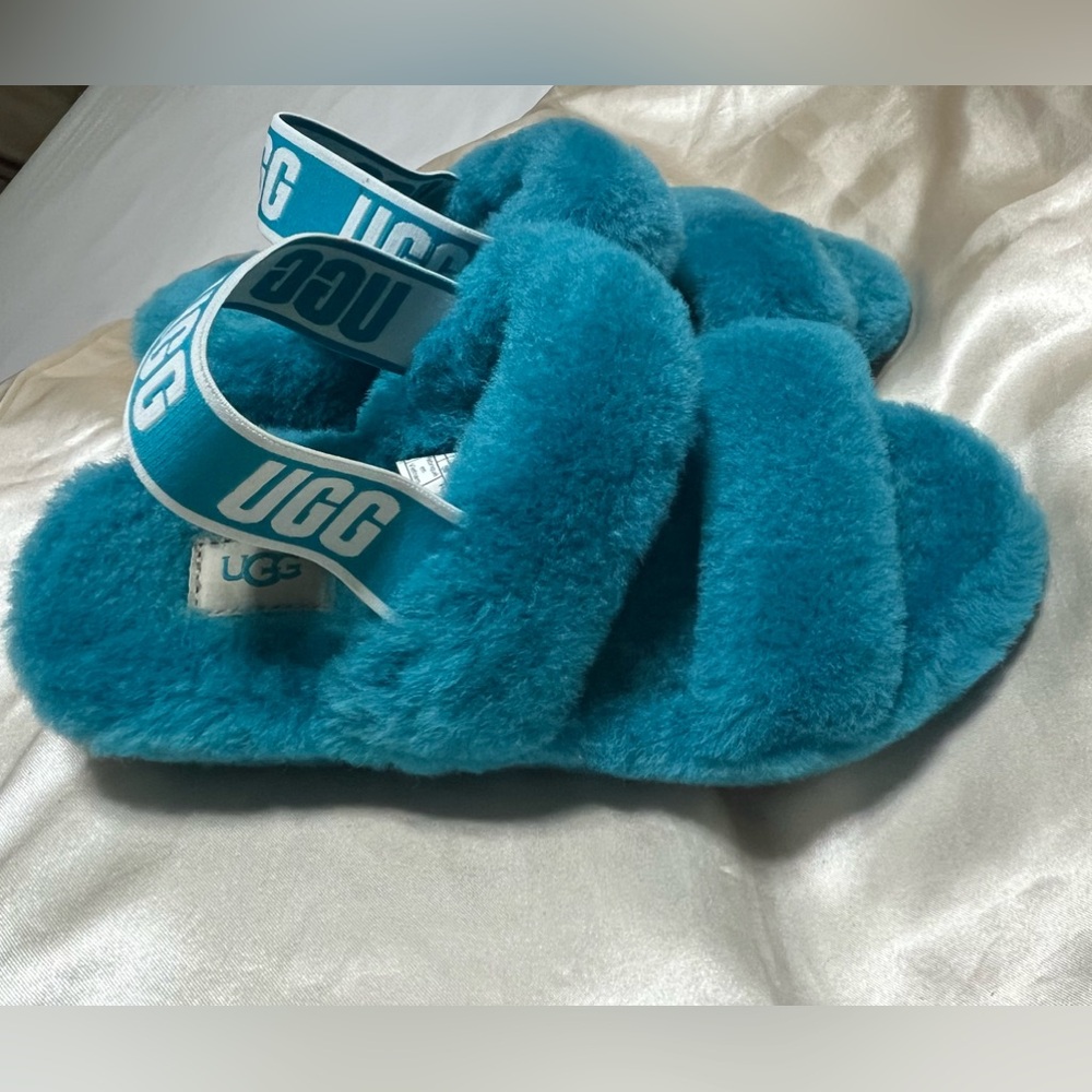 Womens UGG® Oh Yeah Slide Sandals Aquatic